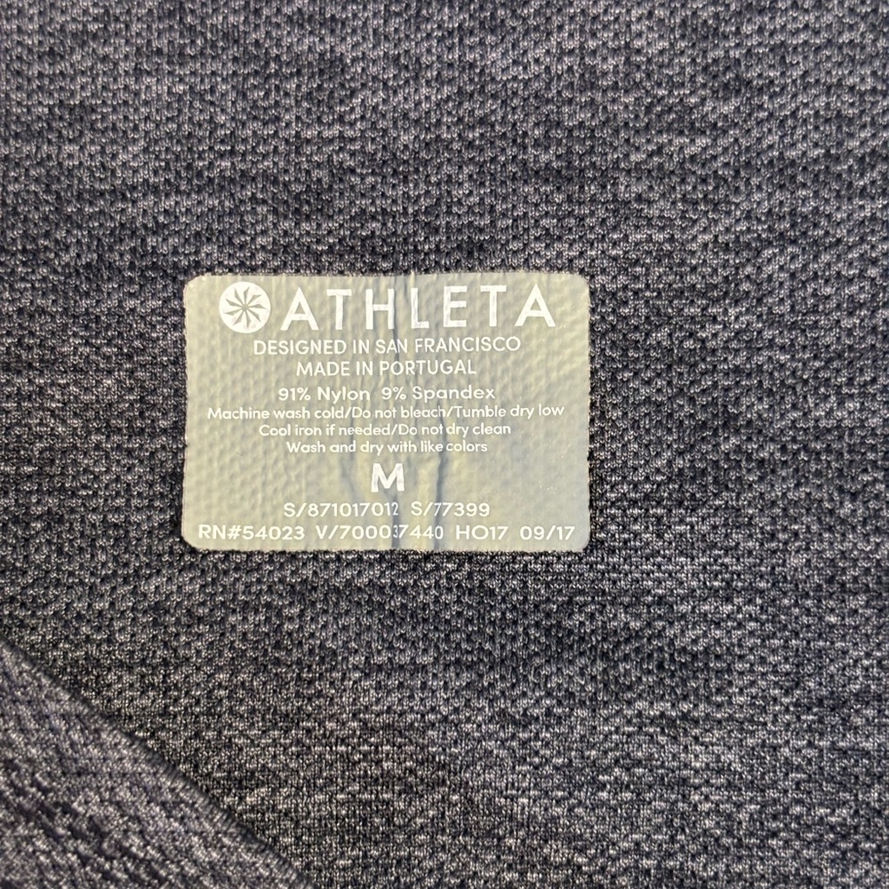 Athleta Medium Gray Compression Ribbed Training L… - image 4